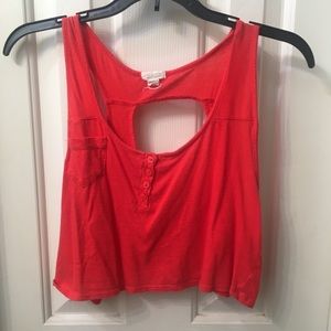 Red crop top